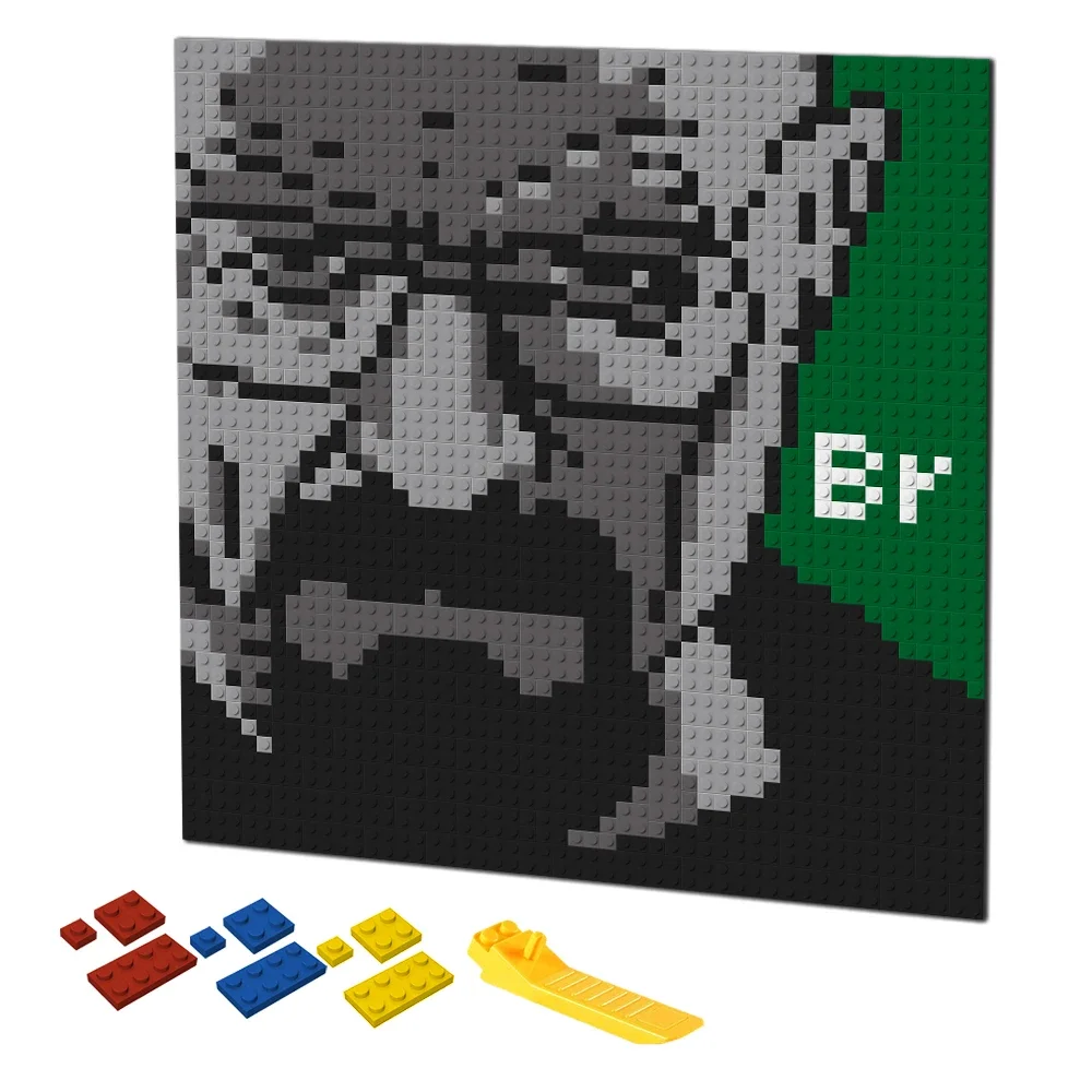 Puzzle Blank White - Retro ศิลปะพิกเซลบล็อกตัวต่อโมเสควอลเตอร์สีขาว Portrait DIY ตกแต่งภาพวาด Puzzle