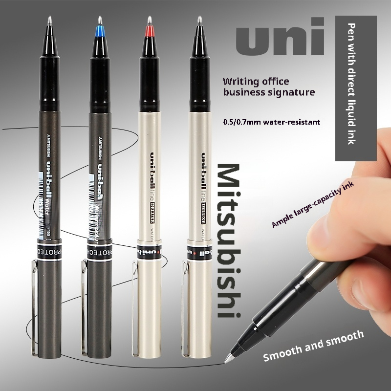 Pentel Pen Energel - ปากกาโรลเลอร์บอลมิตซูบิชิ ยูนิบอล UB150/UB170 0.5 มม.0.7 มม.ด้ามจับสบายสีดำสีแดงหมึกสีน้ำเงินสำหรับการเขียนที่ราบรื่นในสำนักงานและโรงเรียน