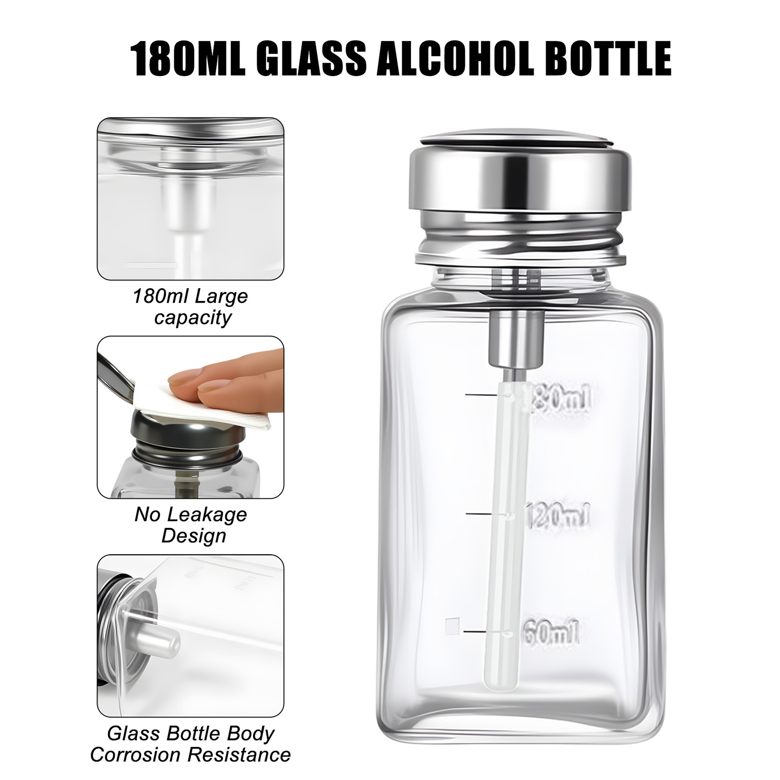 ขวดแก้วสำหรับยาทาเล็บ 180 มล.  - Water Bottle Blank บทวิจารณ์และราคา