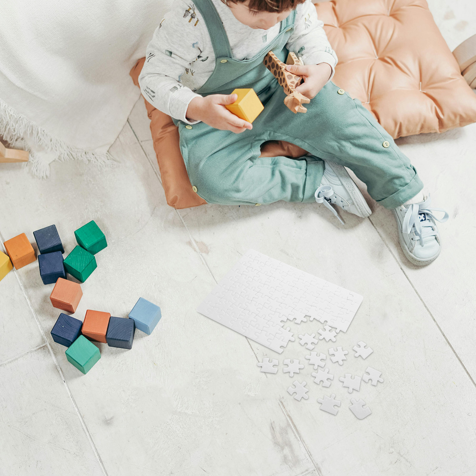 แผ่นจิ๊กซอว์เปล่า 4 แผ่น สีขาว - Puzzle Blank White บทวิจารณ์และราคา