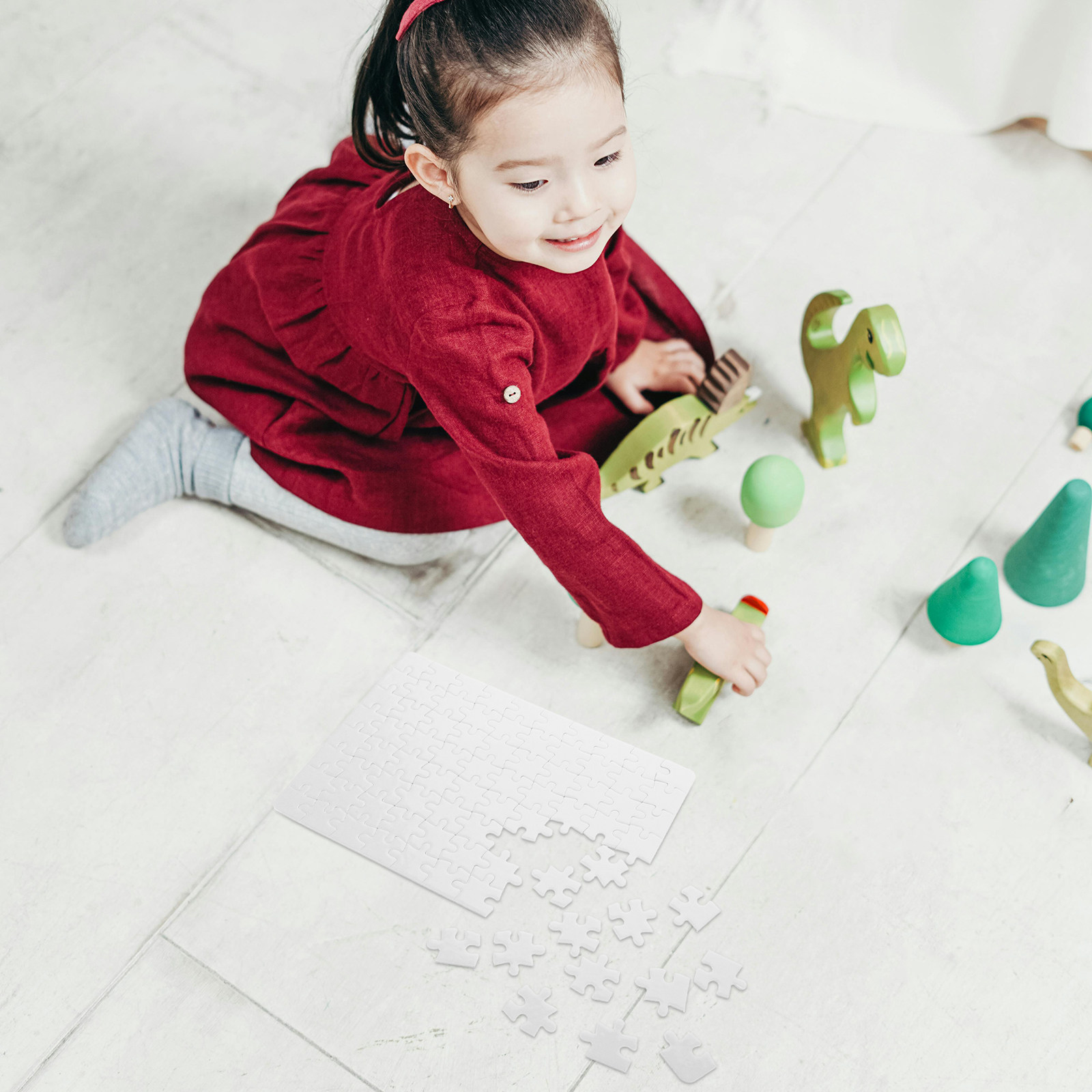 แผ่นจิ๊กซอว์เปล่า 4 แผ่น สีขาว - Puzzle Blank White บทวิจารณ์และราคา