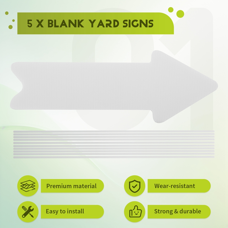 ป้ายบอกทางงานแต่งงานสีขาวเปล่า - Yard Sign Blank บทวิจารณ์และราคา