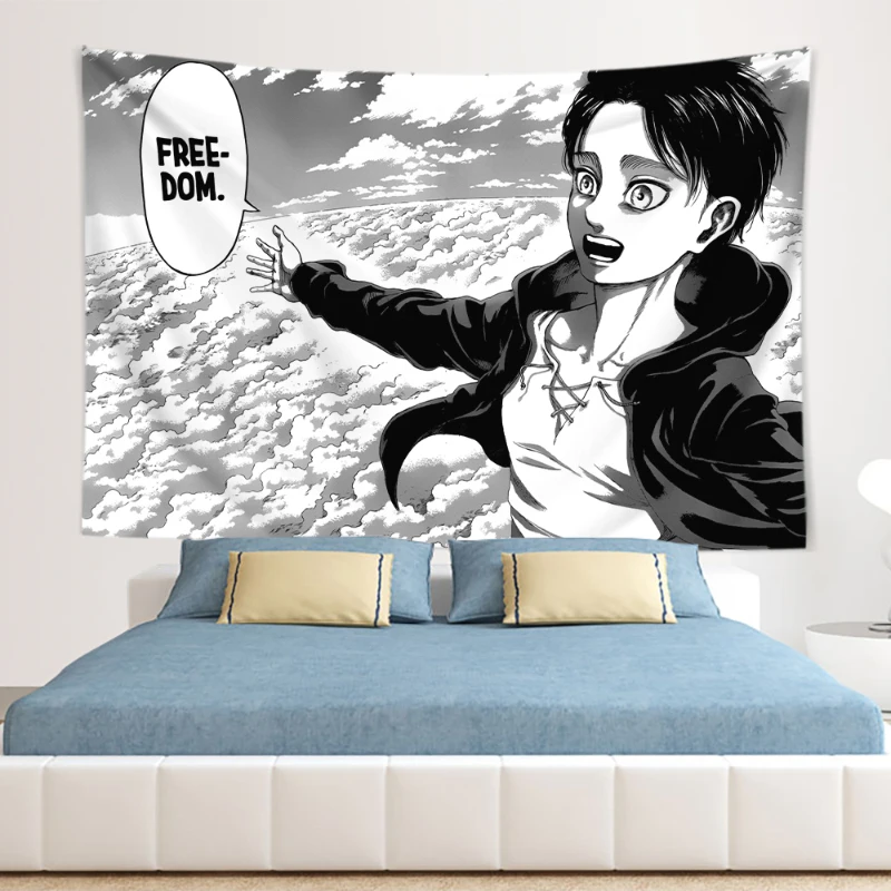 Eren Yeager Freedom มังงะโปสเต - Canvas Wrap Ready บทวิจารณ์และราคา