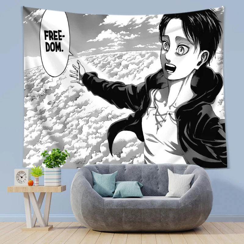 Eren Yeager Freedom มังงะโปสเต - Canvas Wrap Ready บทวิจารณ์และราคา