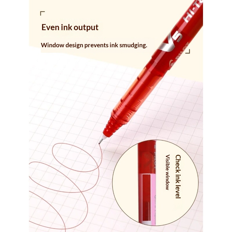ปากกาโรลเลอร์บอลหมึกเหลว Pilot - Pilot Pen V5 บทวิจารณ์และราคา