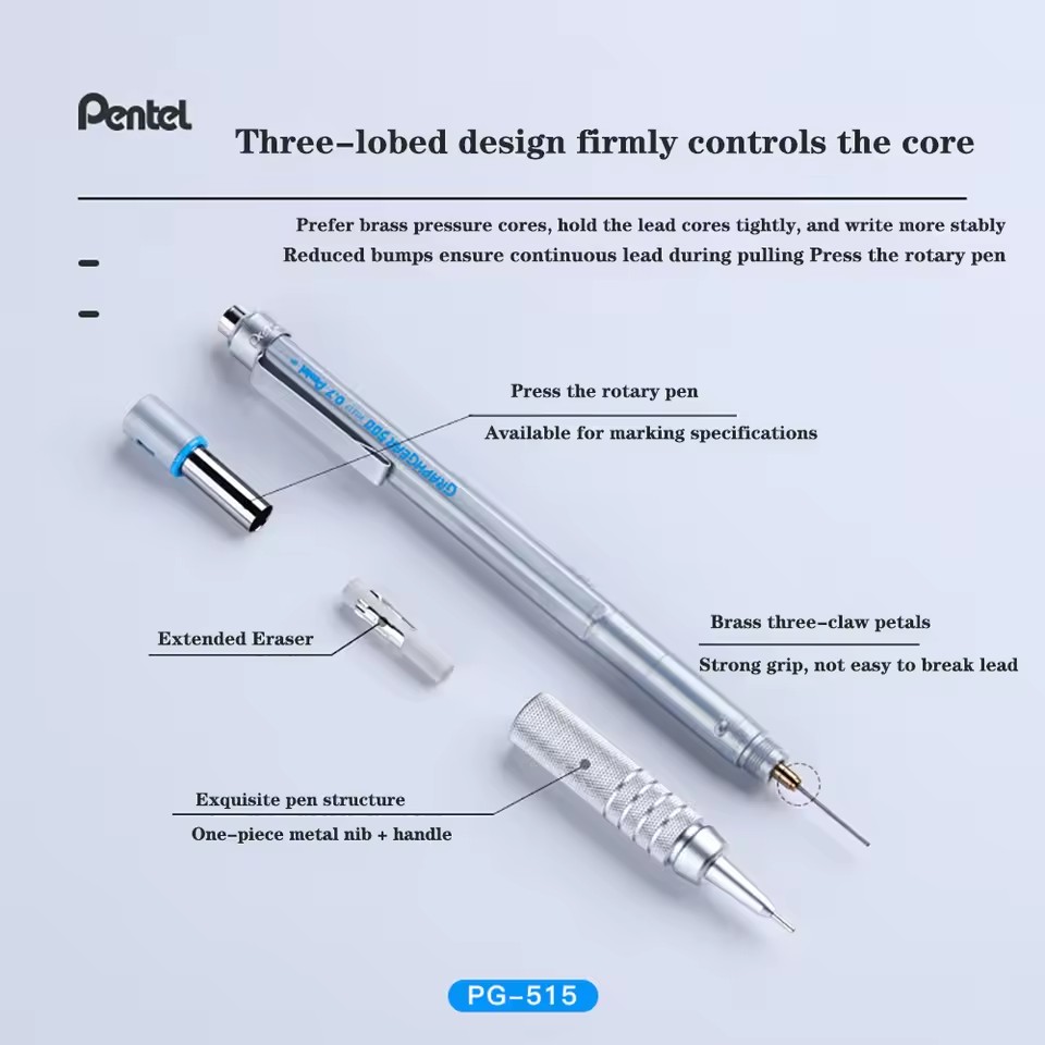 Pentel GraphGear 500 ดินสอร่าง - Pentel Pen Graphgear บทวิจารณ์และราคา
