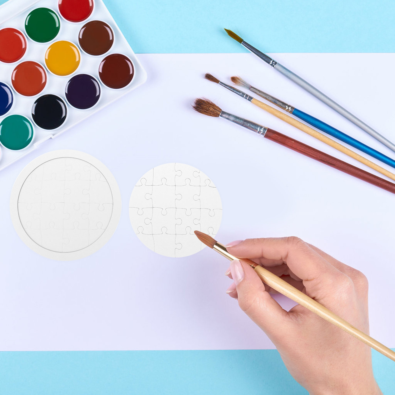 ชุดจิ๊กซอว์ 4 ชุดสำหรับเด็ก จิ - Puzzle Blank White บทวิจารณ์และราคา