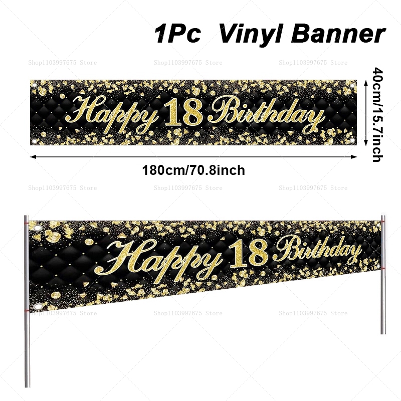 Happy 18th วันเกิดตกแต่งแบนเนอ - Yard Sign Blank บทวิจารณ์และราคา