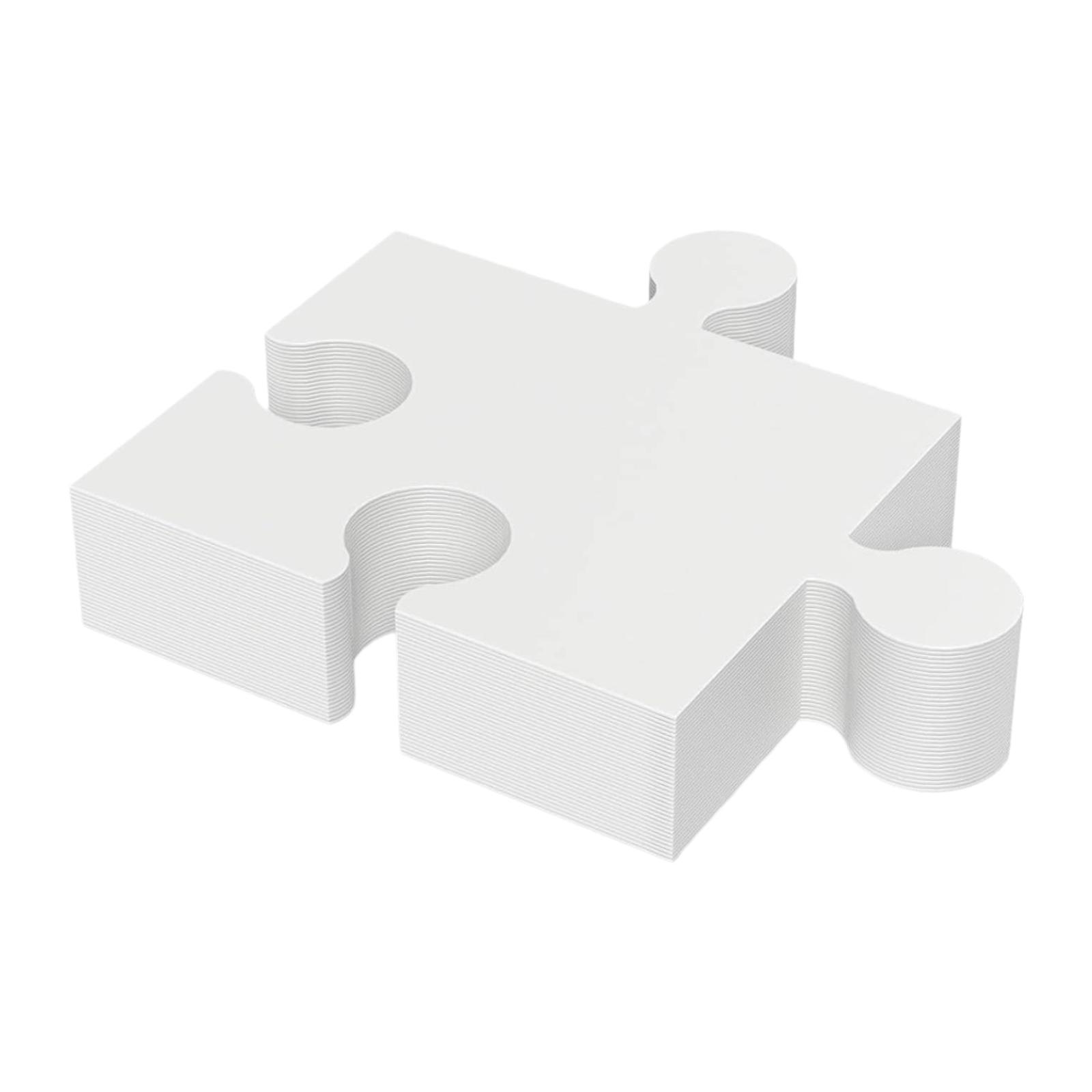 ชุดปริศนากระดาษแข็งสีขาว ชิ้นส - Puzzle Blank White บทวิจารณ์และราคา