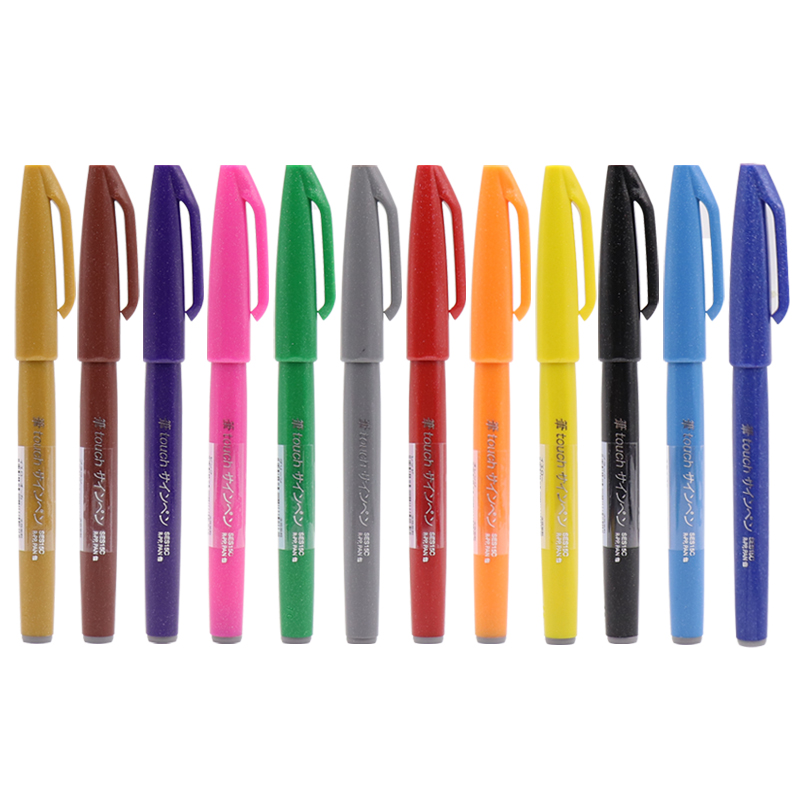 12/24Pcs ญี่ปุ่น Pentel Touch  - Pentel Pen Sign Pen บทวิจารณ์และราคา