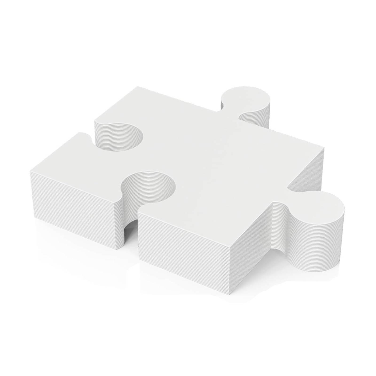 30 ชิ้น ชิ้นส่วนจิ๊กซอว์สำหรับ - Puzzle Blank White บทวิจารณ์และราคา
