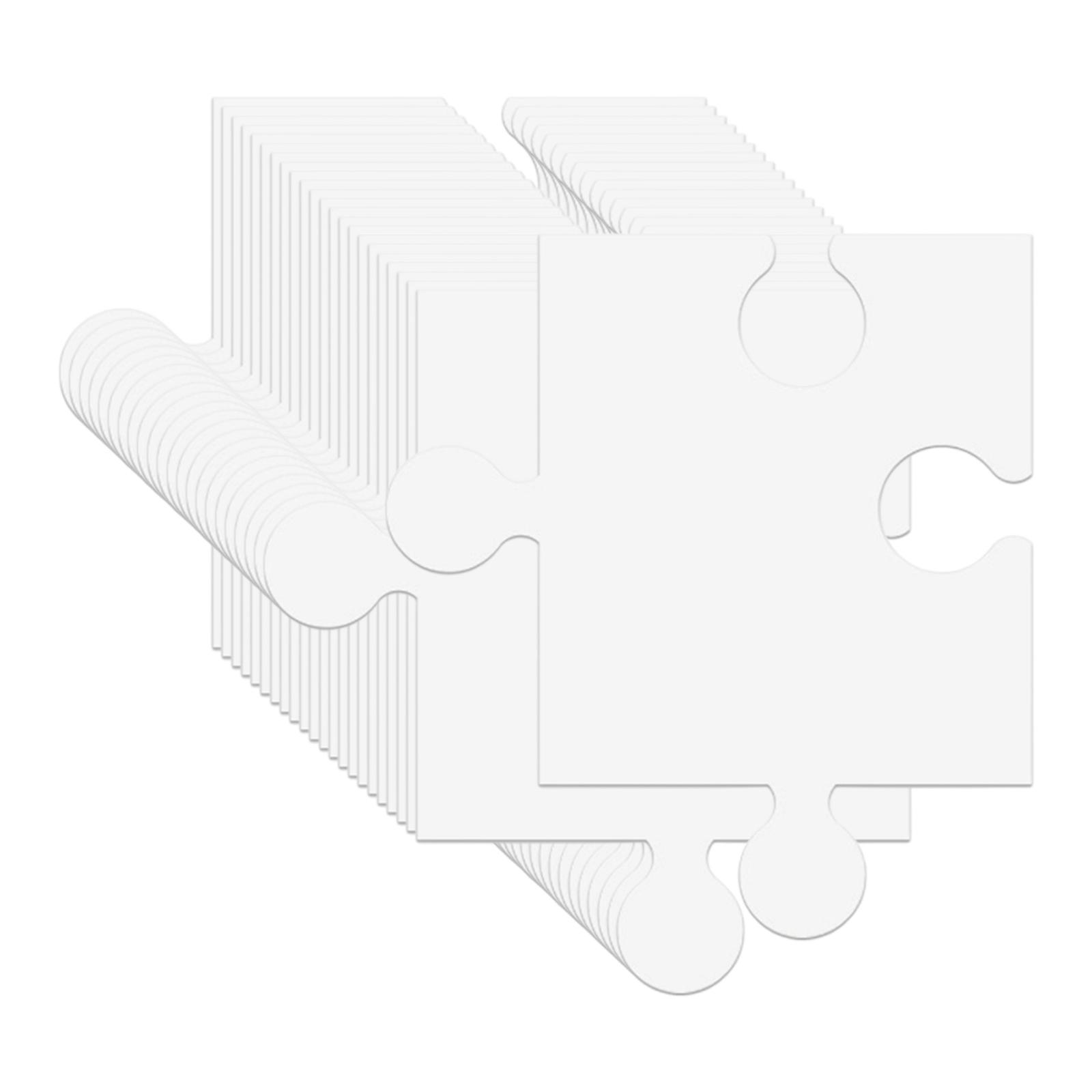 24 ชิ้น แผ่นกระดาษแข็งสีขาวเปล - Puzzle Blank White บทวิจารณ์และราคา